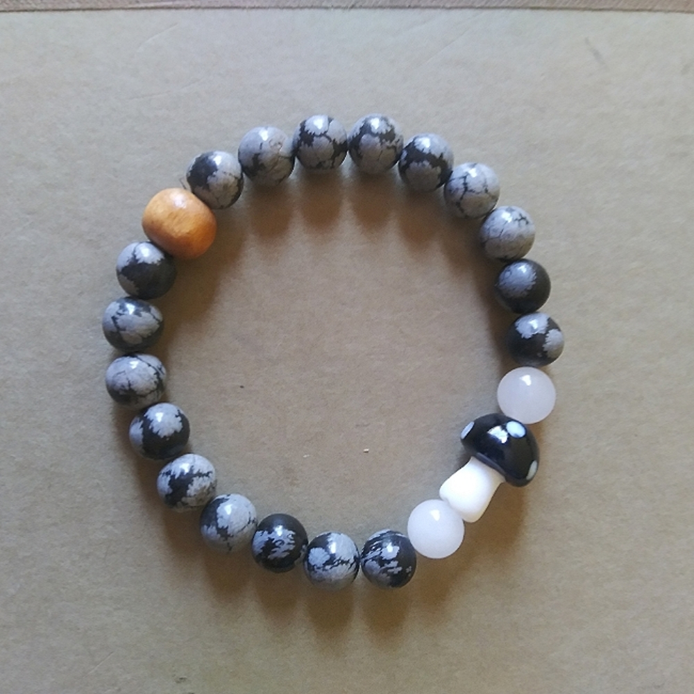 'Snowflaked Mushaboom' Unisex Bracelet - Picture 3 of 4